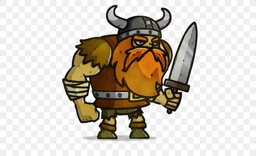 Vikings Transparency Video Games Animation Drawing, PNG, 600x500px, Watercolor, Animation, Bovine, Cartoon, Character Download Free