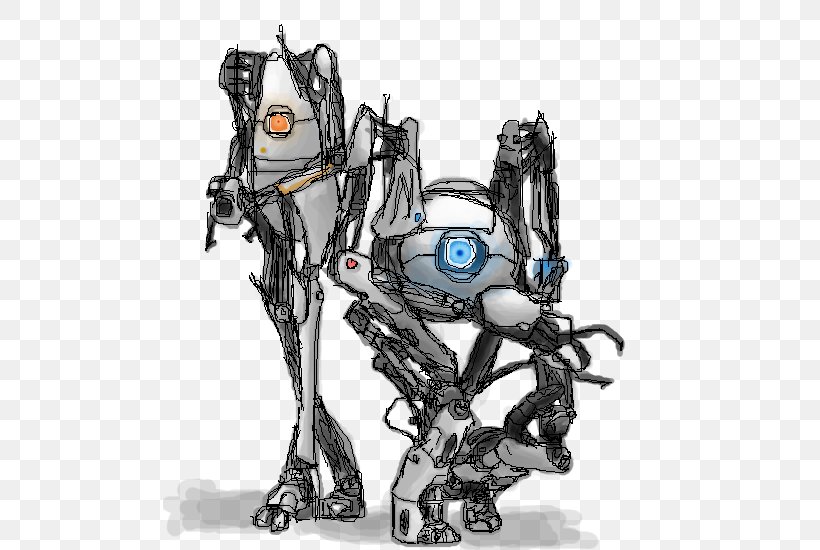 Robot P-bodies Portal 2 Image, PNG, 494x550px, Robot, Drawing, Fictional Character, Game, Glados Download Free