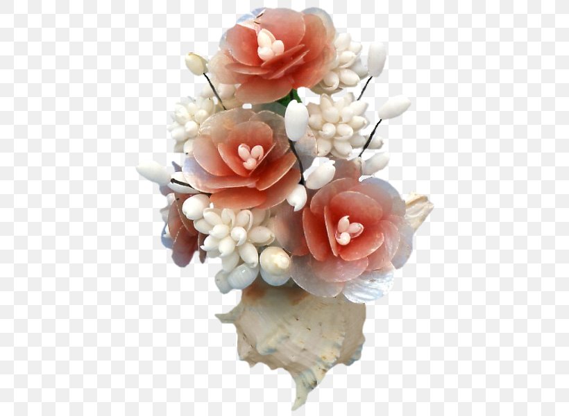 Seashell Flower Bouquet Floral Design Cut Flowers, PNG, 445x600px, Seashell, Artificial Flower, Caracola, Common Slipper Shell, Cut Flowers Download Free
