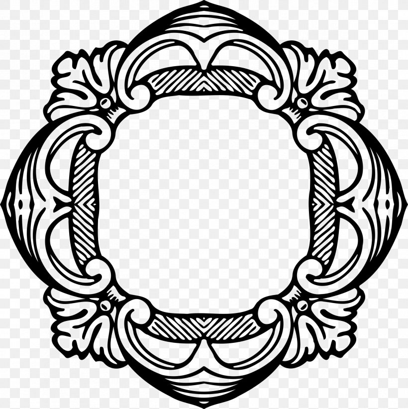 Clip Art, PNG, 2394x2400px, Picture Frames, Art, Artwork, Black And White, Body Jewelry Download Free