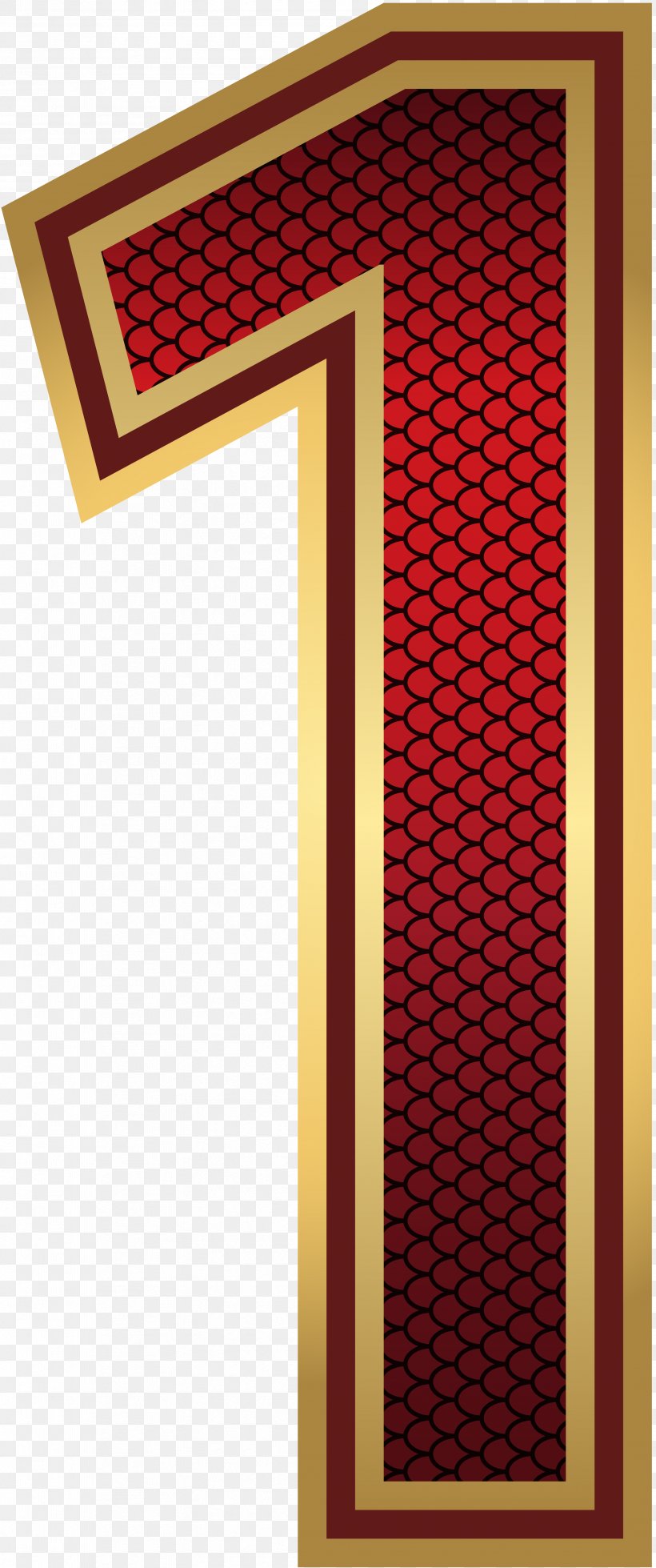 Red And Gold Number One Image, PNG, 3348x8000px, 3d Rendering, Number, Computer Software, Editing, Pattern Download Free