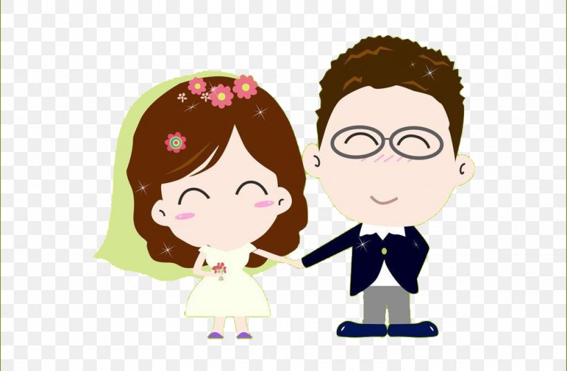 Wedding Cartoon Figurine, PNG, 1024x671px, Watercolor, Cartoon, Flower, Frame, Heart Download Free