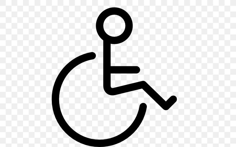 Wheelchair Disability Symbol Accessibility, PNG, 512x512px, Wheelchair, Accessibility, Area, Black And White, Disability Download Free