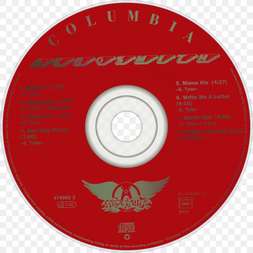 Compact Disc Aerosmith Classics Live I And II Greatest Hits One Way Street, PNG, 1000x1000px, Compact Disc, Aerosmith, Blues Rock, Brand, Data Storage Device Download Free