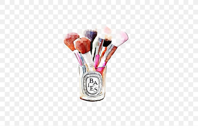 Cosmetics Makeup Brush Watercolor Painting Illustration, PNG, 564x521px, Cosmetics, Brush, Color, Confectionery, Diptyque Download Free