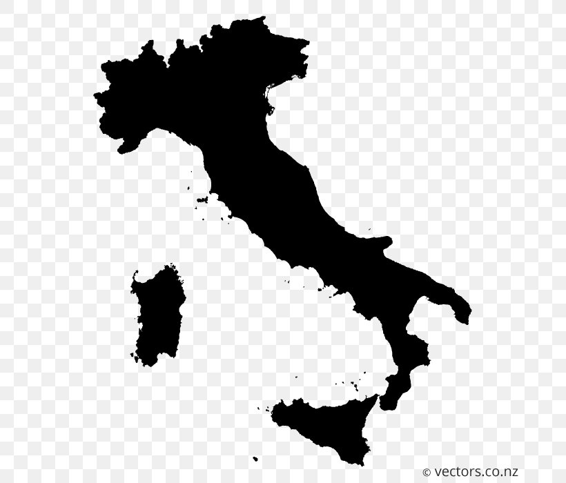 Italy Vector Map Royalty-free, PNG, 700x700px, Italy, Black, Black And White, Blank Map, Map Download Free