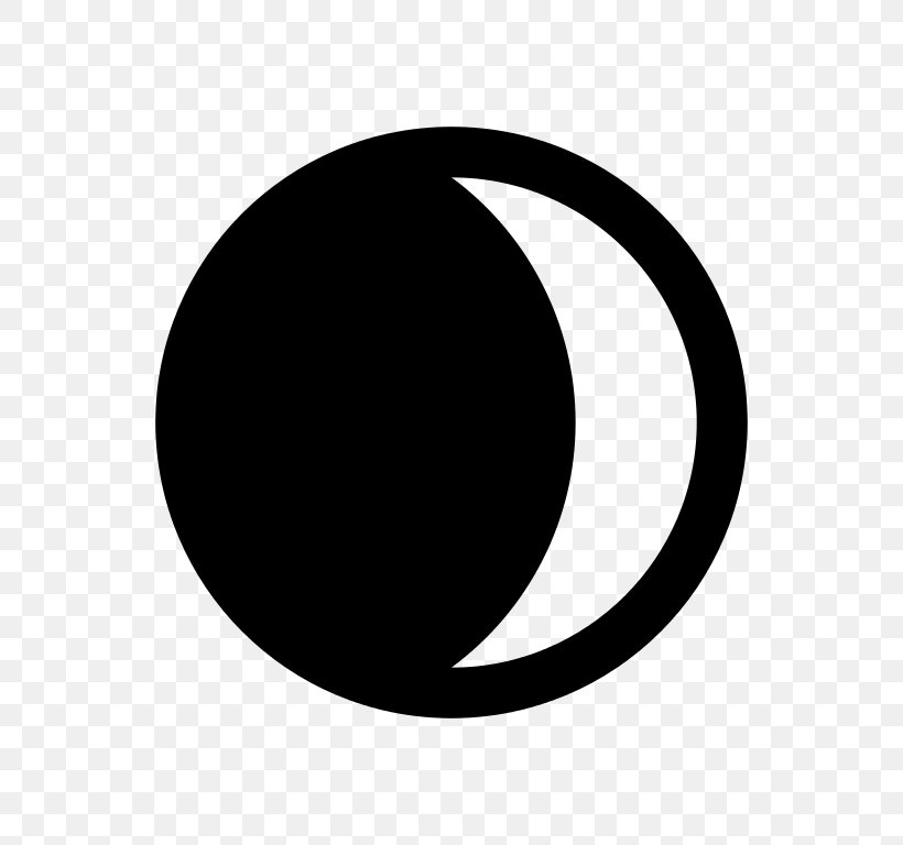 Lunar Phase Crescent Moon Clip Art, PNG, 768x768px, Lunar Phase, Astrological Symbols, Black, Black And White, Blue Moon Download Free