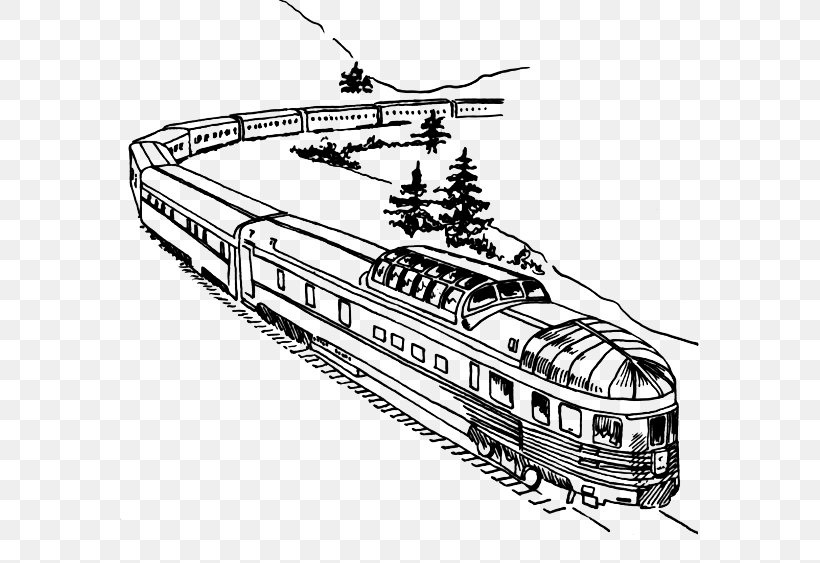 Train Rail Transport Steam Locomotive Clip Art, PNG, 600x563px, Train, Battlecruiser, Battleship, Black And White, Boat Download Free