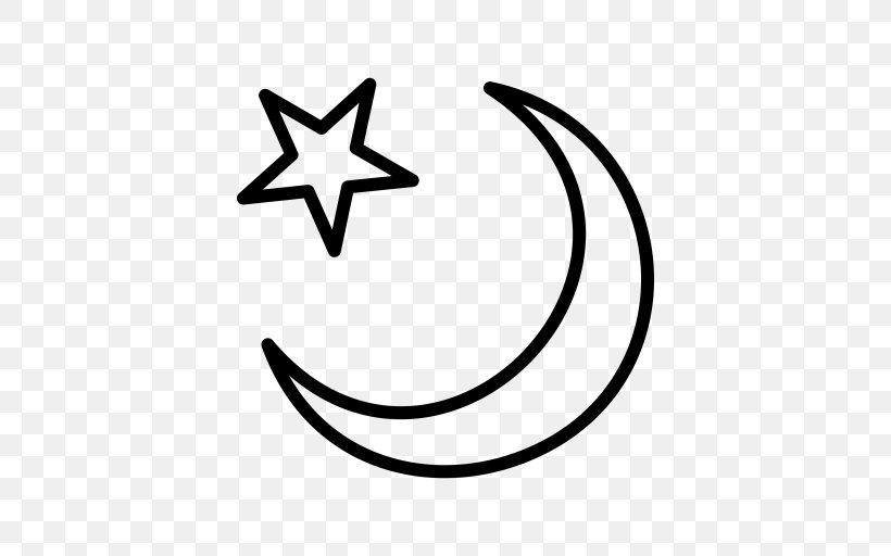 Vector Graphics Moon Star And Crescent Clip Art, PNG, 512x512px, Moon, Blackandwhite, Coloring Book, Crescent, Full Moon Download Free