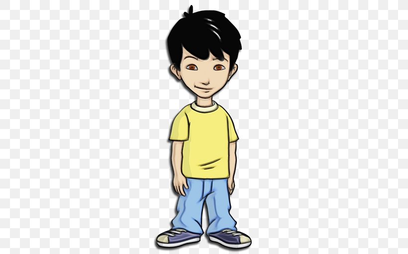 Cartoon Child Male Cheek Standing, PNG, 512x512px, Watercolor, Animation,  Black Hair, Cartoon, Cheek Download Free