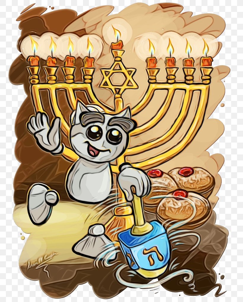 Hanukkah, PNG, 786x1017px, Watercolor, Black Hebrew Israelites, Cartoon, Dreidel, Hanukkah Download Free