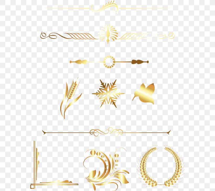 Vector Golden Division Line, PNG, 590x730px, Gold, Body Jewelry, Computer Graphics, Material, Pattern Download Free