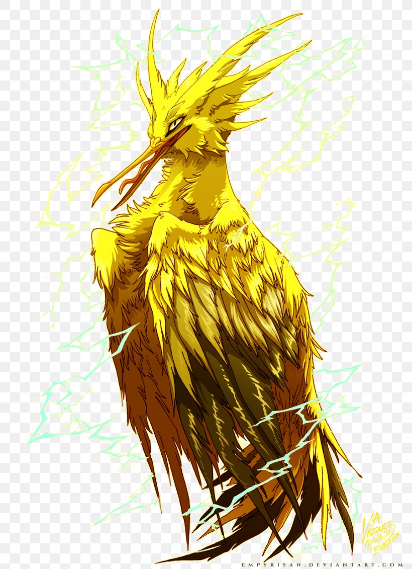 Zapdos Articuno Moltres Fan Art Pokémon, PNG, 800x1131px, Zapdos, Art, Articuno, Beak, Bird Download Free