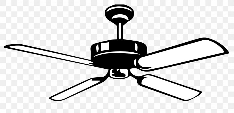 Ceiling Fans Clip Art, PNG, 1517x731px, Ceiling Fans, Air Conditioning, Black And White, Blade, Can Stock Photo Download Free