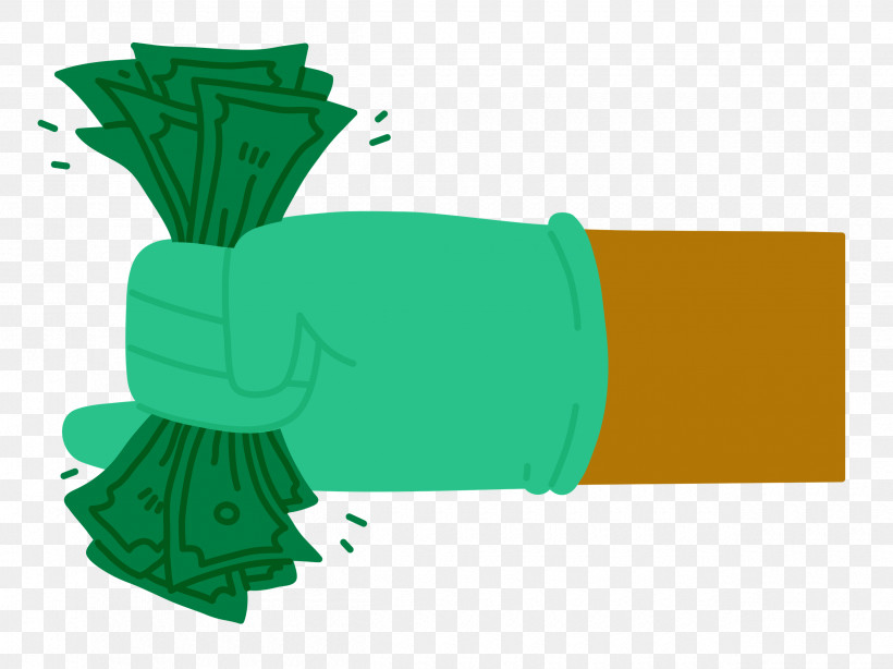 Hand Holding Cash Hand Cash, PNG, 2500x1873px, Hand, Cartoon, Cash, Character, Green Download Free