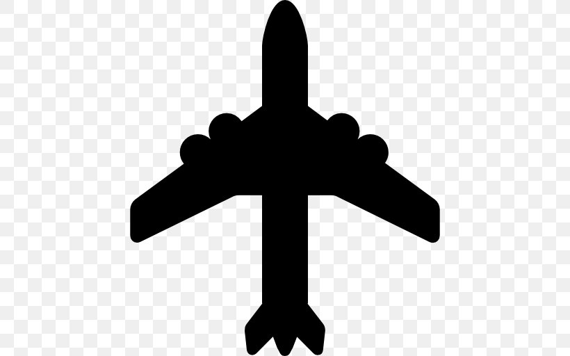 Airplane, PNG, 512x512px, Airplane, Aircraft, Black And White, Cross, Hand Download Free