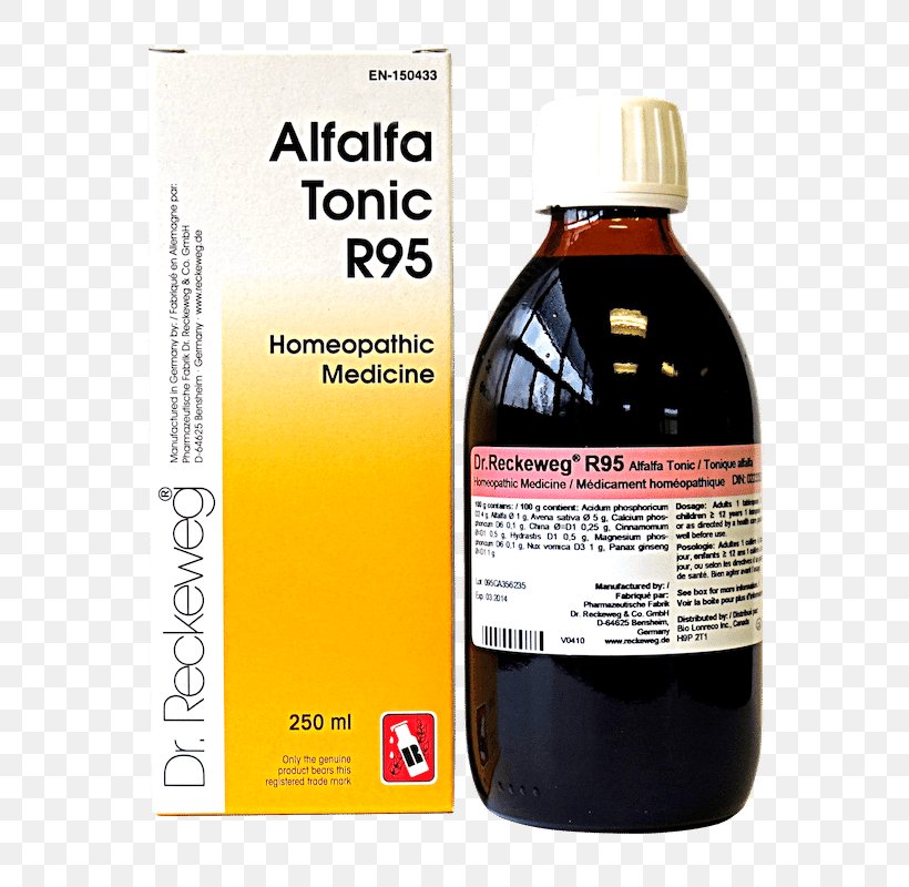 Alfalfa Pharmazeutische Fabrik Dr. Reckeweg & Co. GmbH Tonic Water Homeopathy Health, PNG, 800x800px, Alfalfa, Germany, Hansheinrich Reckeweg, Health, Herbal Tonic Download Free