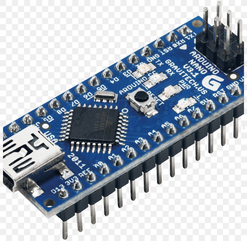 Arduino Uno ATmega328 Electronics Input/output, PNG, 800x800px, Arduino, Arduino Nano, Arduino Uno, Breadboard, Capacitor Download Free