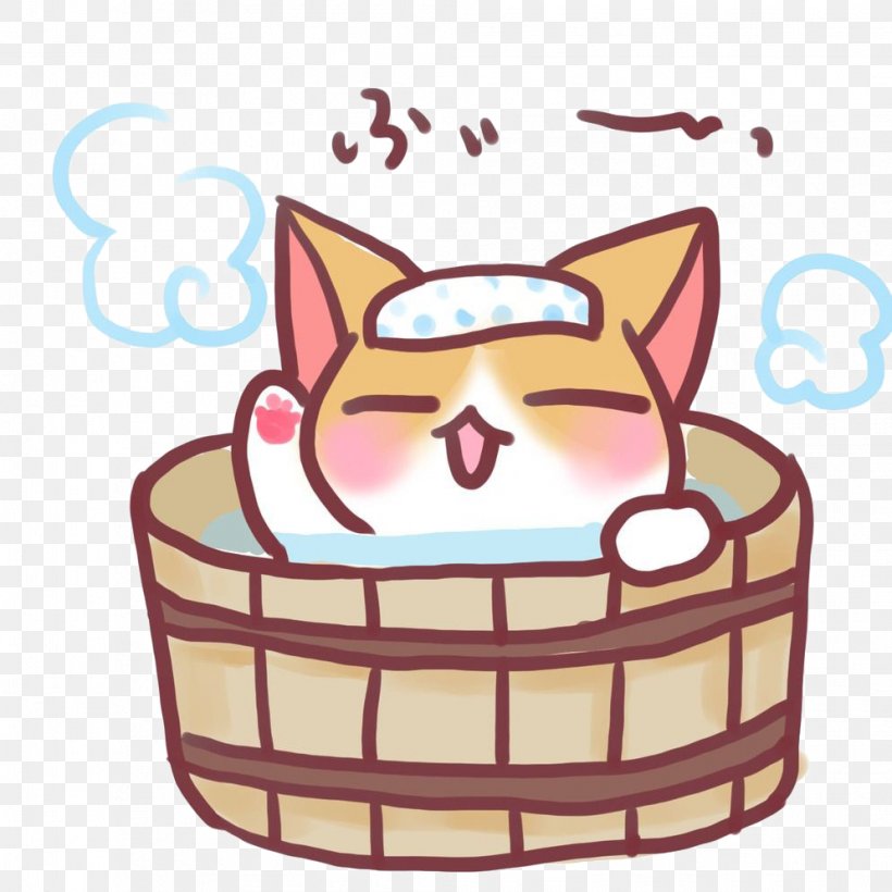 Cat Image Hot Spring Vector Graphics, PNG, 994x994px, Cat, Animation, Basket, Bathing, Cartoon Download Free