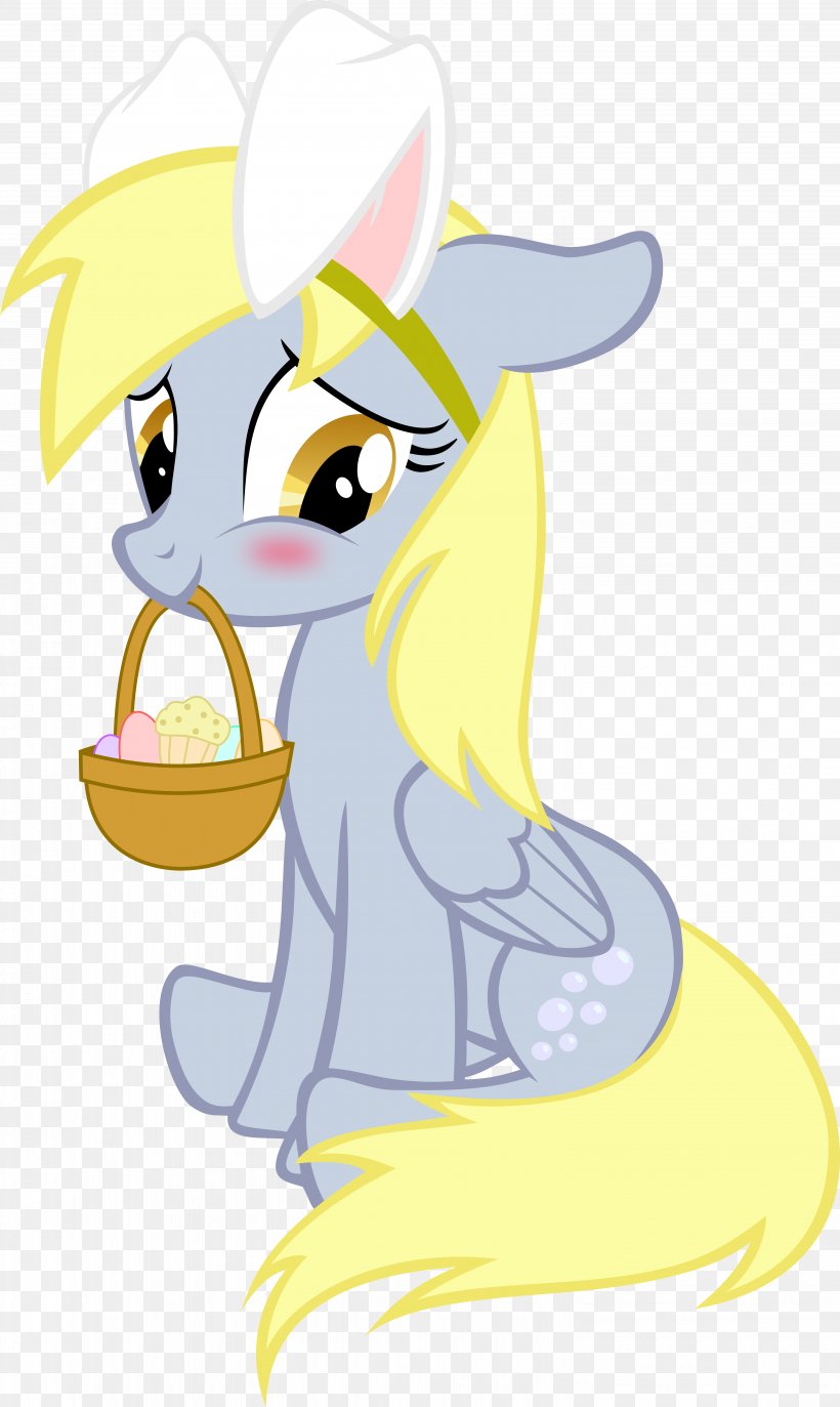 Derpy Hooves Pony Easter Bunny Applejack, PNG, 5975x10006px, Watercolor, Cartoon, Flower, Frame, Heart Download Free