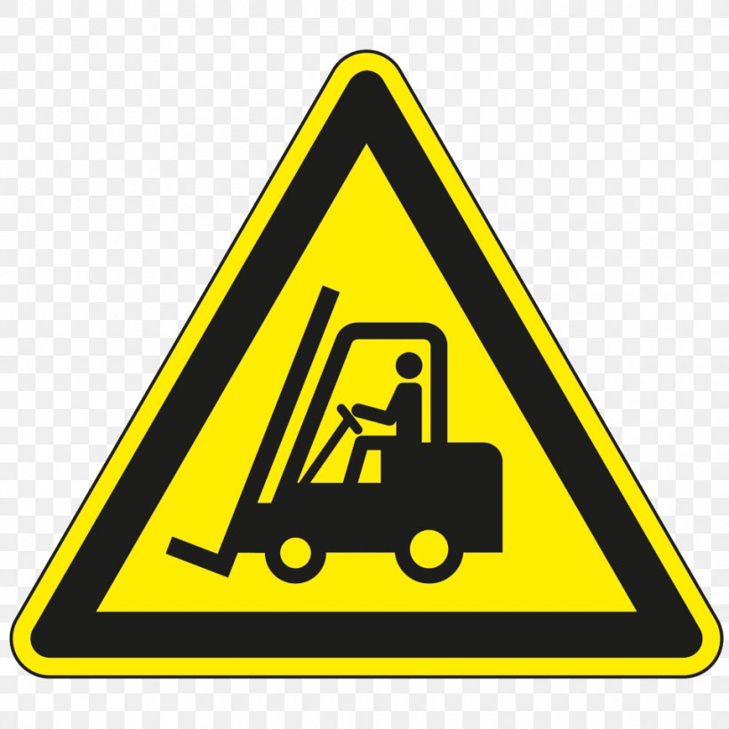Forklift Hazard Symbol Sign Plastic, PNG, 960x960px, Forklift, Adhesive, Area, Brand, Hazard Download Free