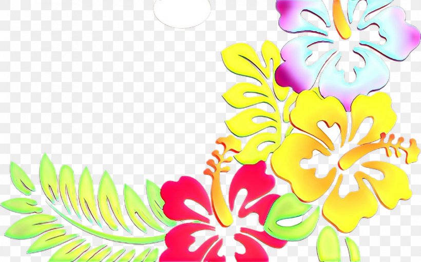 Hawaiian Hibiscus Clip Art Hibiscus Yellow Flower, PNG, 1368x854px, Cartoon, Flower, Hawaiian Hibiscus, Hibiscus, Mallow Family Download Free