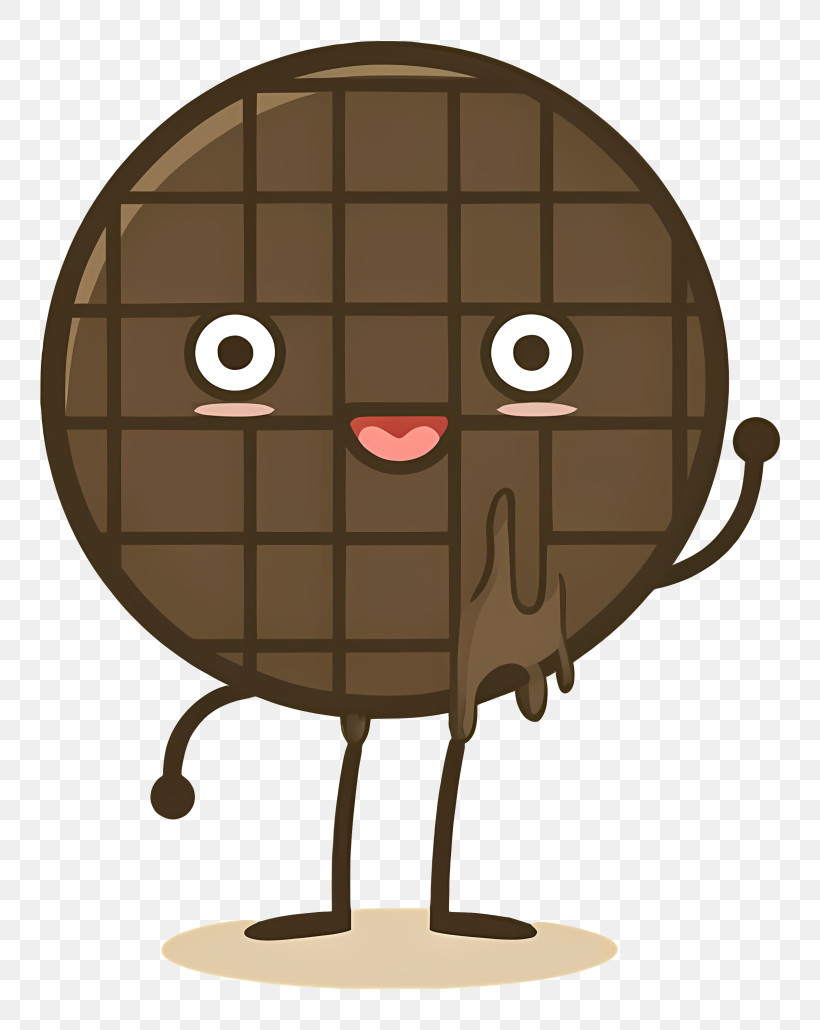 Chocolate Cake - Cute Chocolate Waffle PNG