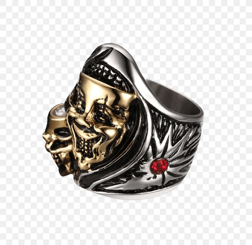 SAE 316L Stainless Steel Ring Skull, PNG, 600x798px, Stainless Steel, Body Jewelry, Bracelet, Fashion Accessory, Gold Download Free