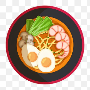 Thai Food - Tasty Bowl Of Noodles With Shrimp And Egg PNG