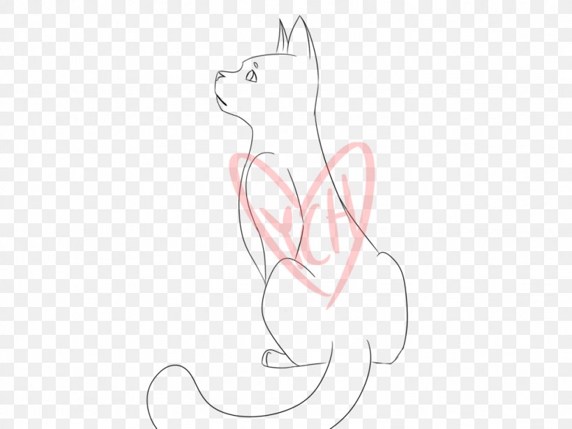 Whiskers Kitten Cat Line Art Sketch, PNG, 1024x768px, Watercolor, Cartoon, Flower, Frame, Heart Download Free