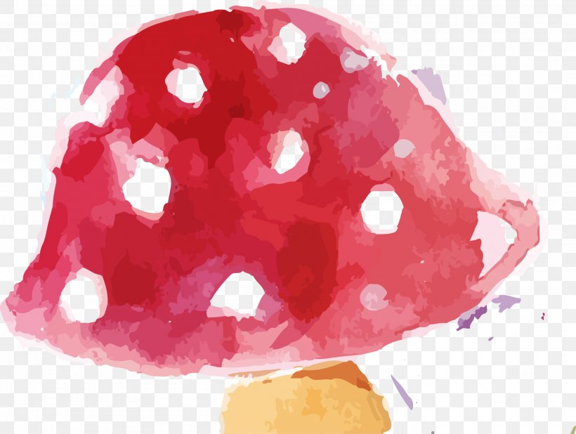 Watercolor Painting, PNG, 2000x1508px, Watercolor Painting, Mushroom, Paint, Painting, Red Download Free