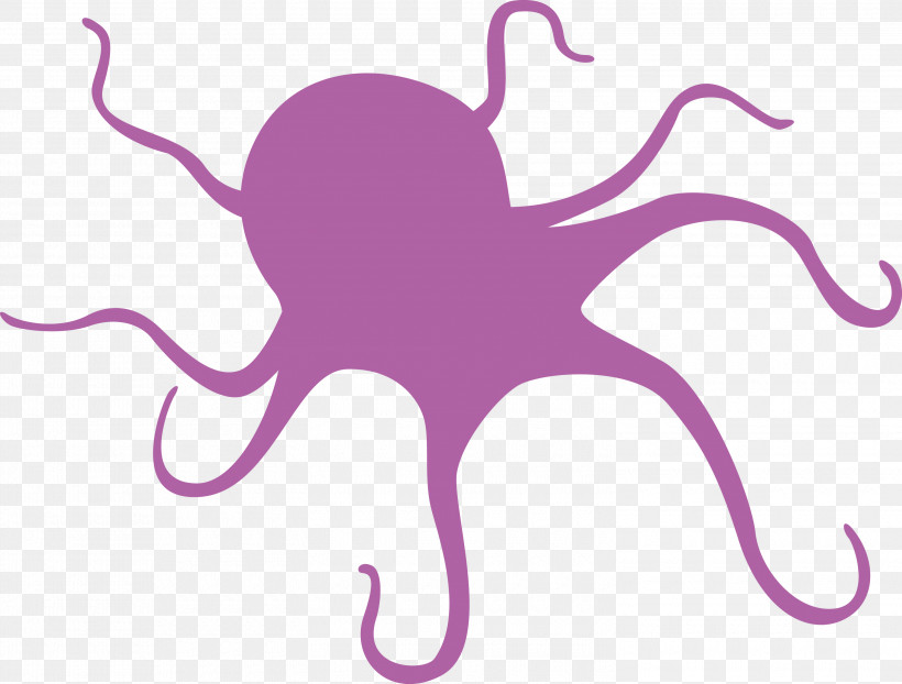 Octopus, PNG, 3000x2278px, Octopus, Cartoon, Geometry, Line, Marine Download Free