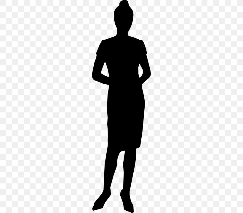 Silhouette Woman Clip Art, PNG, 360x720px, Silhouette, Arm, Black, Black And White, Costume Download Free