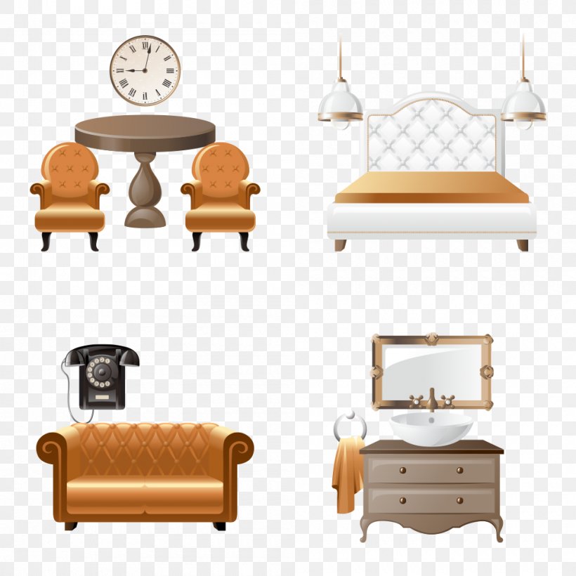 Table Antique Furniture Chair, PNG, 1000x1000px, Table, Antique Furniture, Bed, Chair, Couch Download Free