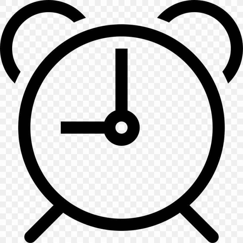 Alarm Clocks Clip Art, PNG, 980x980px, Alarm Clocks, Area, Bell, Black And White, Clock Download Free
