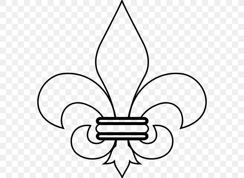 Fleur-de-lis Clip Art, PNG, 570x598px, Fleurdelis, Artwork, Black, Black And White, Drawing Download Free