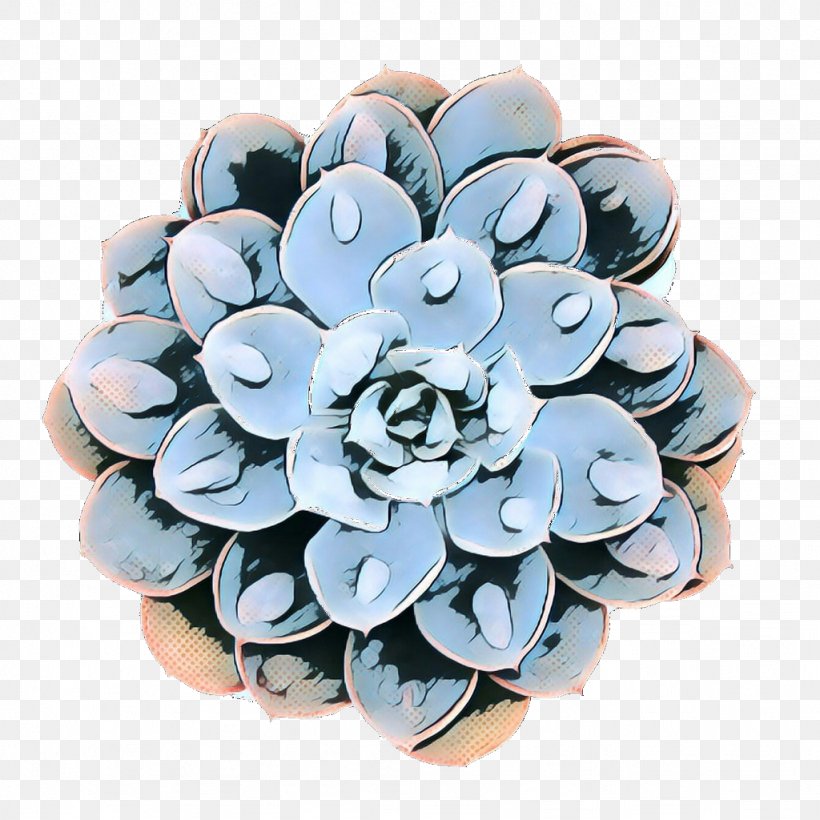 Blue Echeveria Flower Turquoise Plant, PNG, 1024x1024px, Pop Art, Blue, Brooch, Echeveria, Fashion Accessory Download Free