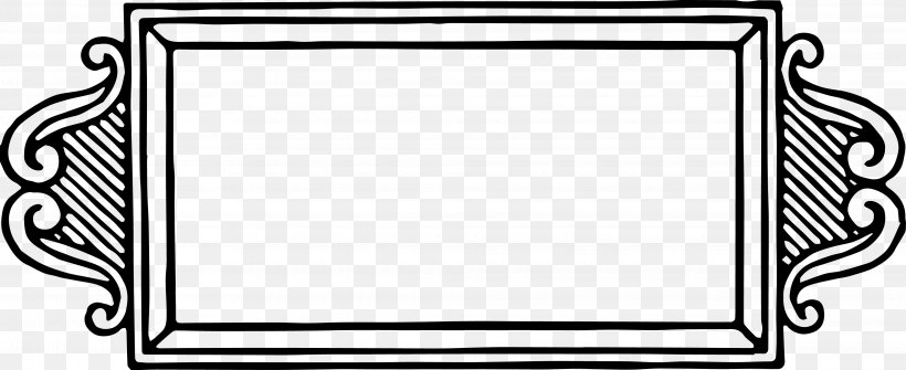Borders And Frames Picture Frames Ornament Clip Art, PNG, 4050x1657px, Borders And Frames, Area, Black And White, Decorative Arts, Digital Photo Frame Download Free