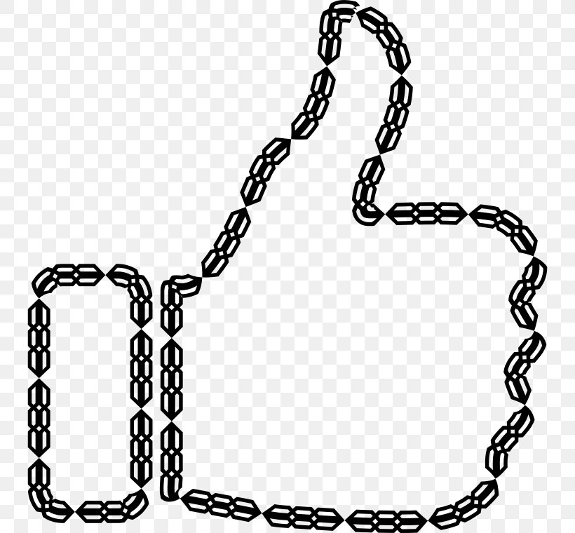Thumb Signal Clip Art, PNG, 742x760px, Thumb Signal, Area, Black And White, Body Jewelry, Chain Download Free