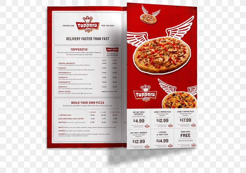 Toppers Pizza Cafe Italian Cuisine Menu, PNG, 1800x1270px, Pizza, Advertising, Brand, Brochure, Business Download Free