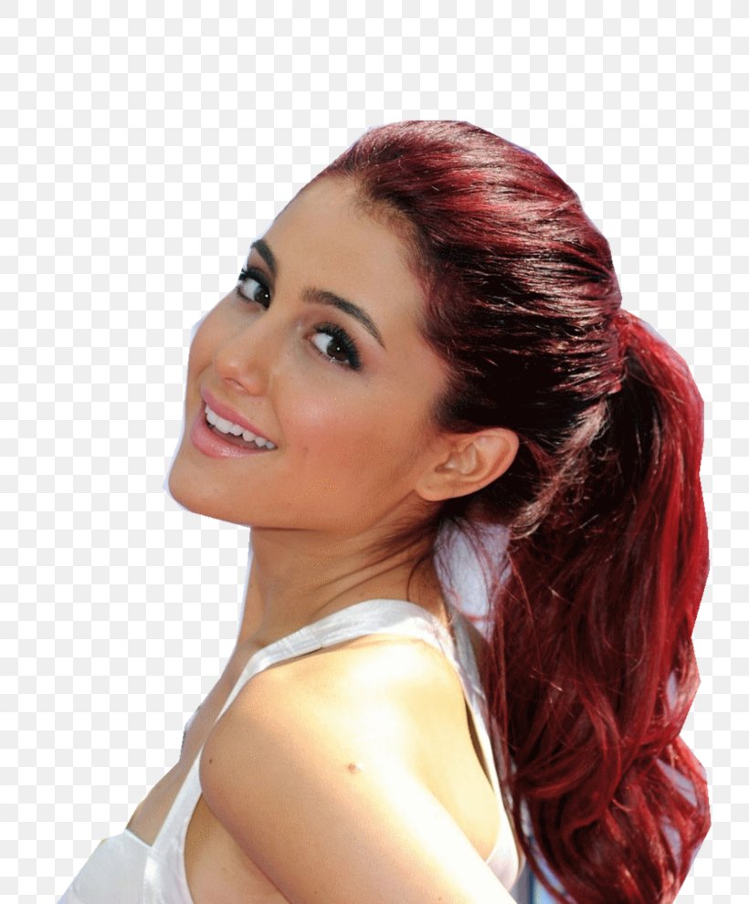 Ariana Grande Red Hair Long Hair Brown Hair Hair Coloring, PNG, 807x990px, Watercolor, Cartoon, Flower, Frame, Heart Download Free