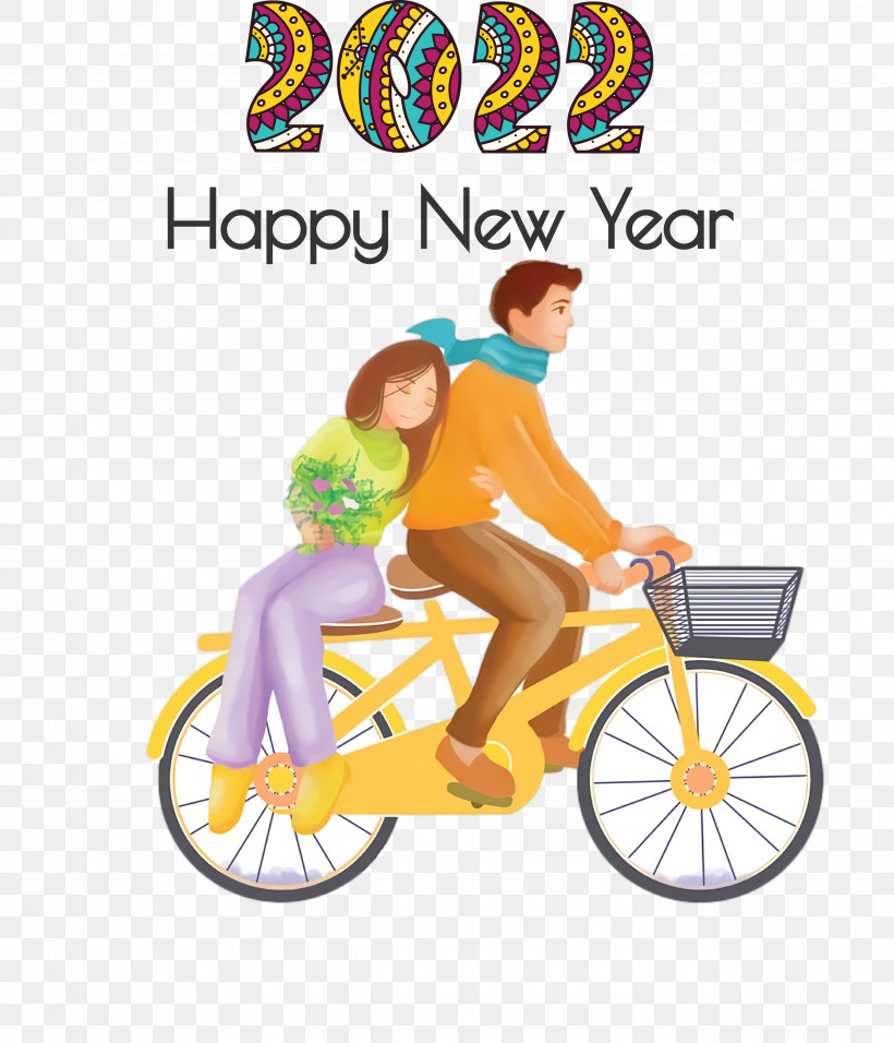 2022 Happy New Year 2022 New Year 2022, PNG, 2573x3000px, Happy New Year, Bicycle, Boyfriend, Couple, Cycling Download Free