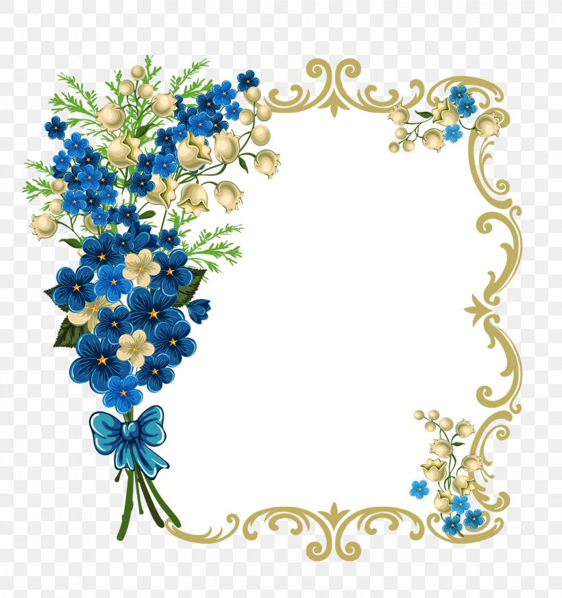 Borders And Frames Clip Art Floral Design Flower, PNG, 1504x1600px, Borders And Frames, Blue, Blue Rose, Body Jewelry, Border Download Free
