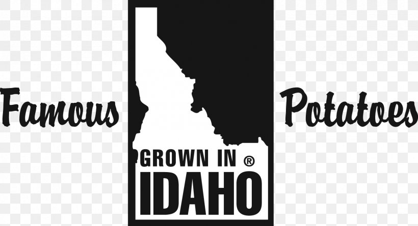 Idaho Potato Museum Baked Potato Famous Idaho Potato Bowl Idaho Potato Commission Mashed Potato, PNG, 1662x901px, Idaho Potato Museum, Baked Potato, Black, Black And White, Brand Download Free