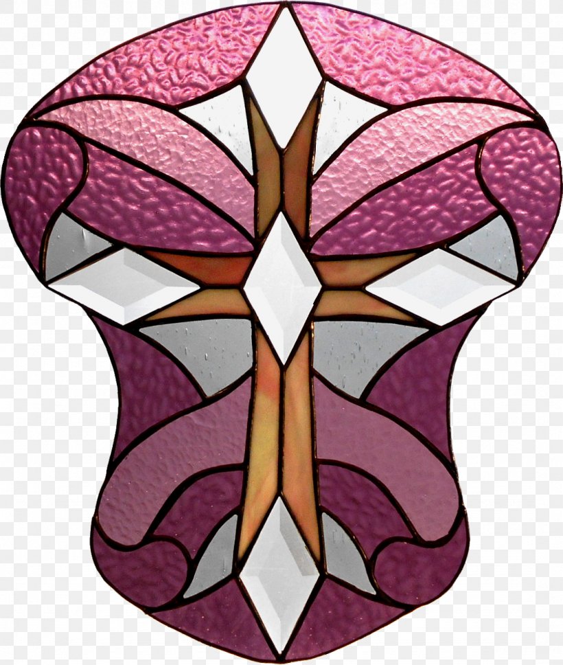 Stained Glass Art Symmetry Pattern, PNG, 1075x1270px, Stained Glass, Art, Glass, Magenta, Material Download Free