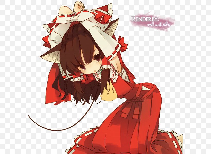 Touhou Project Reimu Hakurei 幻想乡 MikuMikuDance, PNG, 600x600px, Watercolor, Cartoon, Flower, Frame, Heart Download Free