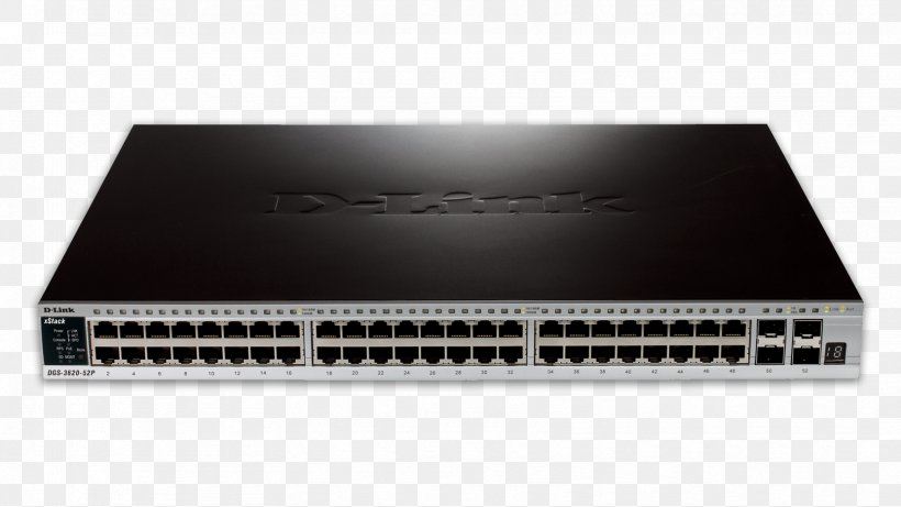 Stackable Switch Small Form-factor Pluggable Transceiver Gigabit Ethernet Network Switch Power Over Ethernet, PNG, 1664x936px, 10 Gigabit Ethernet, Stackable Switch, Computer Network, Dlink, Electronic Device Download Free