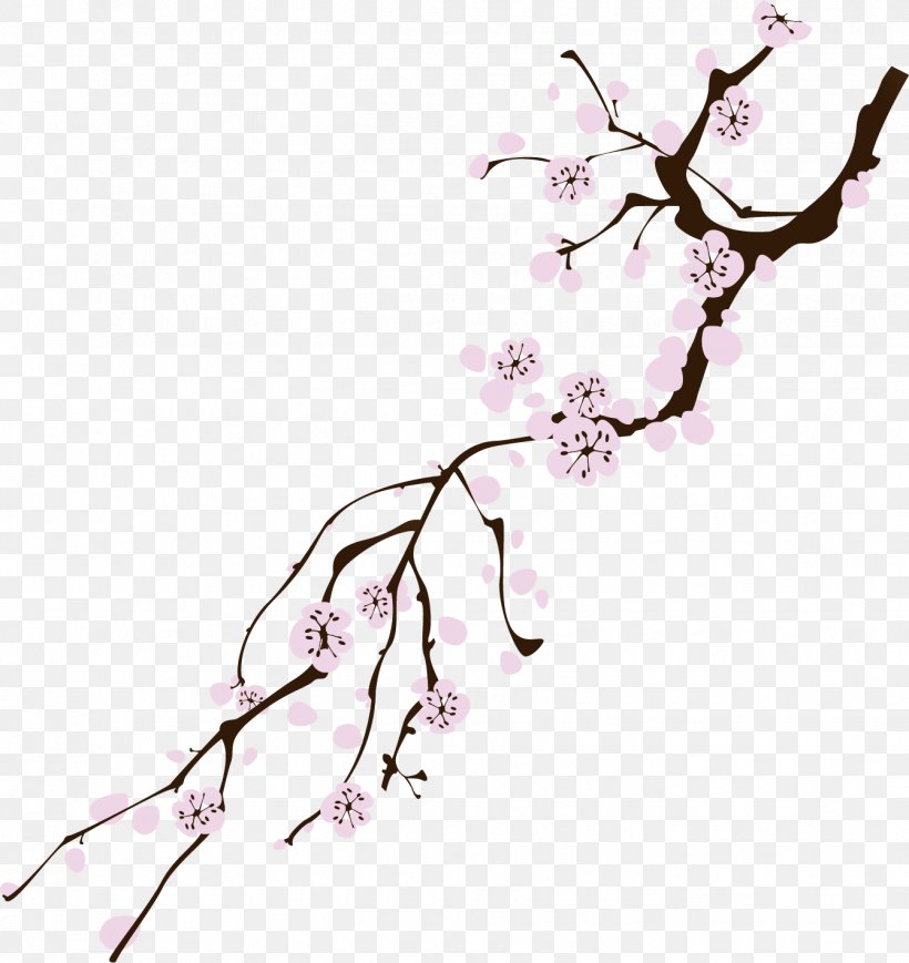 Design Plum Blossom Image, PNG, 1339x1420px, Plum Blossom, Botany, Branch, Cartoon, Cherries Download Free