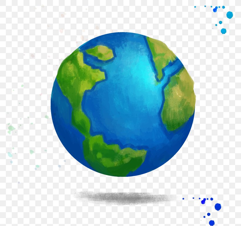 Earth Creative Watercolor Drawing, PNG, 768x767px, Earth, Creative Watercolor, Creativity, Drawing, Globe Download Free