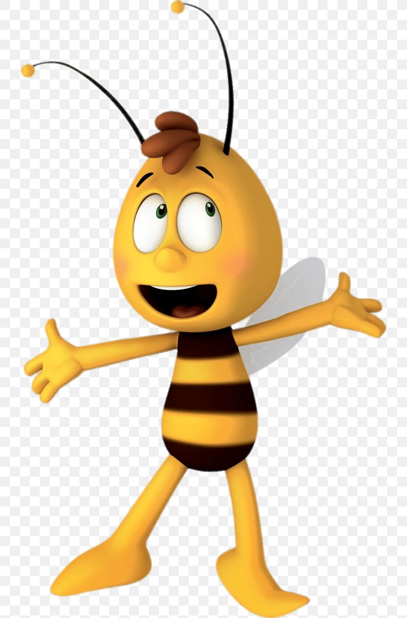 Maya The Bee Insect Honey Bee Clip Art, PNG, 736x1245px, Bee, Animation, Beehive, Bumblebee, Cartoon Download Free